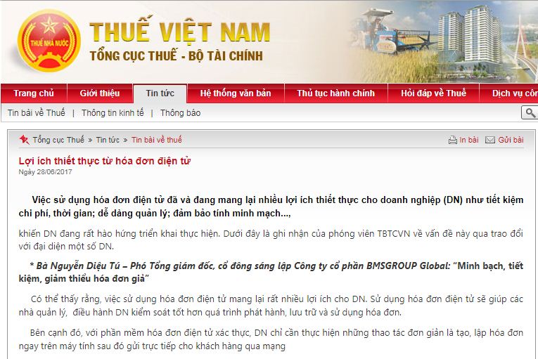 Lợi ích của hoá đơn điện tử