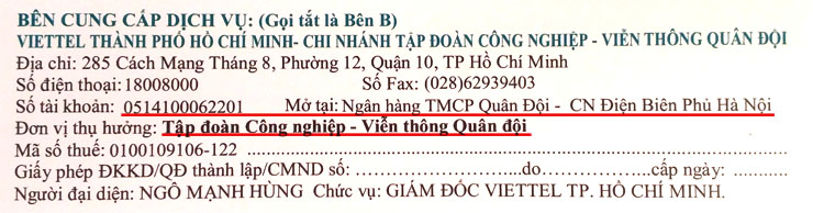 thong tin chuyen khoan