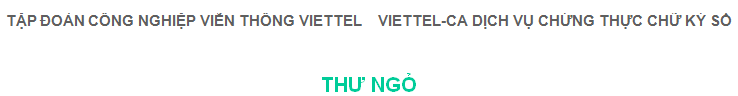 chính sách giá chữ ký số viettel